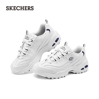 斯凯奇（Skechers）夏季小白鞋女鞋老爹鞋运动鞋11931 白色/蓝色/WBL 40