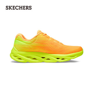 斯凯奇（Skechers）夏季女鞋缓震回弹跑步鞋耐磨休闲运动鞋129501 橙色/黄色/ORYL 40