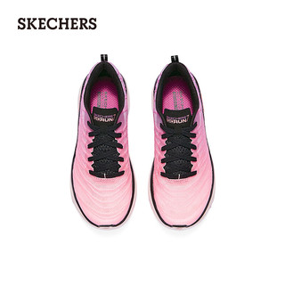 斯凯奇（Skechers）2024年夏季女鞋缓震跑步鞋运动鞋129347 黑色/粉红色/BKPK 38.5