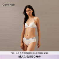 Calvin Klein 卡尔文·克莱恩 24秋季女士ck提花肩带薄垫3/4杯文胸QF7936AD 100-月光白 36C 36/80C