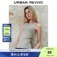 UR2024秋季女装时髦百搭修身显瘦打底外穿背心UWM440007 冷灰 XL