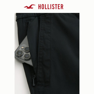 HOLLISTER24秋宽松斜纹布工装运动慢跑休闲裤 男 KI330-4082 黑色 XXL (185/104A)