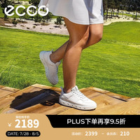 爱步(ECCO) 板鞋女 24年夏季简约百搭厚底牛皮休闲鞋 街头110703 白色11070301007 37