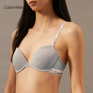 Calvin Klein【摩登引力带】24秋季女士ck提花肩带薄垫3/4杯文胸QF7936AD P7A-椰青灰 36C