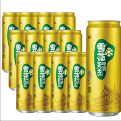 SNOWBEER 雪花 纯生啤酒易拉罐装500ml*12瓶