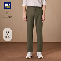海澜之家（HLA）休闲裤男24轻商务时尚系列直筒裤子男秋季 卡其94 180/88A XL149~162斤