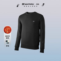 海澜之家（HLA）卫衣男秋季24运动sportsday远红外长袖男 黑色1M 190/108A 4XL197~212斤