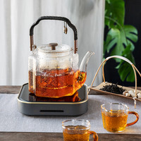 雅集 茶奢电陶炉煮茶器电茶炉加苏窗蒸煮两用提梁壶加2个苏窗杯套装