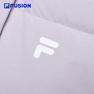 FILA FUSION斐乐潮牌羽绒服女2024春季新款时尚休闲保暖连帽外套 香水紫-VT 1