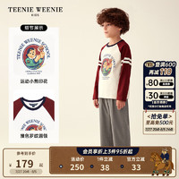 Teenie Weenie Kids小熊童装24秋款男童学院风小熊插肩袖长袖T恤