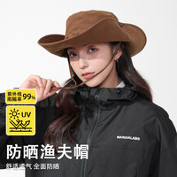 目丸美式西部牛仔帽女夏季穿搭旅游徒步防晒帽男户外爬山遮阳登山帽子 1#棕色