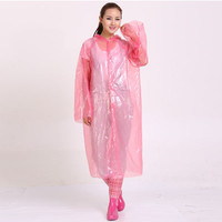 LYCEEM 蓝橙 户外用品一次性雨衣旅游登山漂流雨披男女式成人儿童带帽雨衣