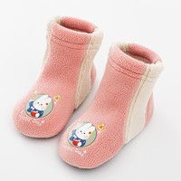 依蔻豆 宝宝高筒地板鞋袜加绒加厚秋冬袜套1-3岁婴儿学步袜隔凉地板袜套