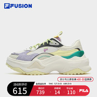 FILA FUSION斐乐硬糖2代女鞋老爹鞋秋季运动鞋厚底鞋 雪白/石南紫-SP 35.5