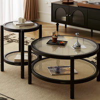 QuanU 全友 129038 矮圆茶几+高圆茶几