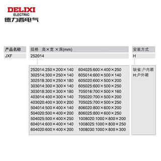 德力西电气强电箱明装配电箱基业箱电表箱控制箱 JXF-2520/14