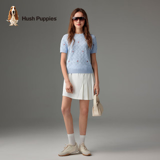 Hush Puppies暇步士女装夏季弹力舒适短袖圆领衫 浅水蓝 XS