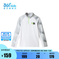 361°361度童装男童长袖针织衫2024年秋季中大童 本白 130cm