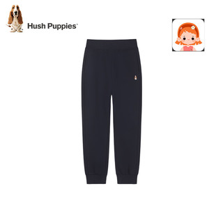 暇步士（Hush Puppies）童装儿童女大童2024春秋款舒适微弹透气简约百搭针织长裤 奶油色 130cm