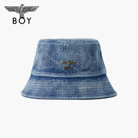 BOY LONDON24秋男女同款帽子经典老鹰翅膀logo时尚百搭蓝色渔夫帽N90037 蓝色 S