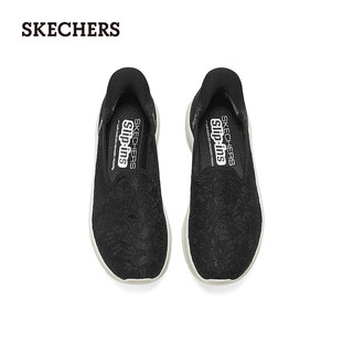 斯凯奇（Skechers）女鞋夏季闪穿鞋slip ins系列休闲鞋一脚蹬健步鞋15 黑色/BLK 39.5