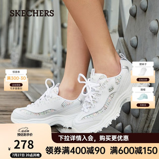 SKECHERS 斯凯奇 D'LITES系列 D'lites 1.0 女子休闲运动鞋 13144/WMLT 白色/多彩色 35