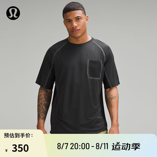 lululemon丨Breathelight™ Mesh 男士徒步短袖 T 恤 LM3EIOS 杂色黑 XS