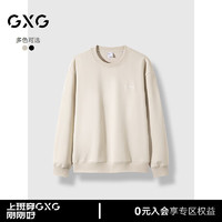 GXG男装 多色后背图案时尚圆领卫衣男士24年秋季G24X313020 卡其色 180/XL