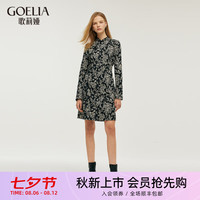 歌莉娅 GLORIA 秋季 旗袍连衣裙 1C9R4K760 1BD黑白蝶梦提花 XS