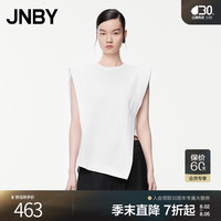 江南布衣 JNBY24夏T恤棉质圆领无袖5O6110630 105/半漂白 M