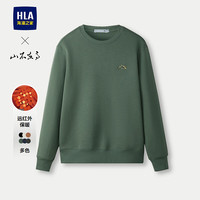 海澜之家（HLA）卫衣男秋季24新山不在高系列圆领长袖男 中绿5V 180/96A XL151~164斤