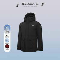 HLA海澜之家羽绒服24新运动SPORTSDAY外套男冬HWRAW4W037A 黑色84 185/100A 2XL165~176斤