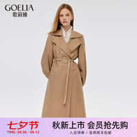 歌莉娅 GLORIA 秋季  灯笼袖精纺羊毛风衣  1C9L6L960 61Y浅驼 S
