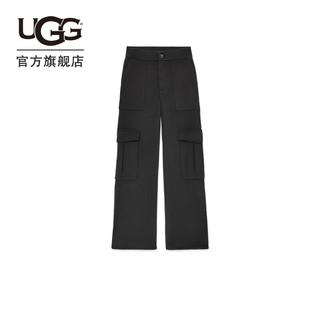 UGG秋季女士时尚舒适纯色工装裤阔腿裤休闲长裤 1158791 BLK | 黑色 M