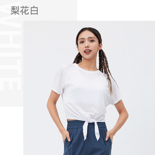 DECATHLON 迪卡侬 运动罩衫夏季女士健身跑步T恤时尚透气绑带上衣瑜伽服SAT4