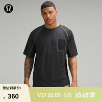 lululemon丨Breathelight™ Mesh 男士徒步短袖 T 恤 LM3EIOS 杂色黑 XS