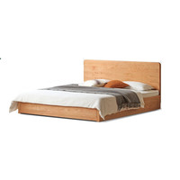 YESWOOD 源氏木语 云野系列 Y102B22 实木箱体床 本木色 180*200cm 低铺有底板款