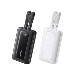 Anker 安克 A1681611 自带双线移动电源 黑色 10000mAh 30W