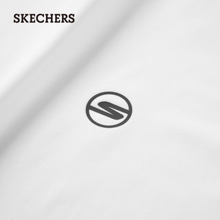 斯凯奇（Skechers）夏季女款速干短款T恤衫凉感短袖P224W061 亮白色/0019 L