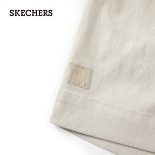 斯凯奇（Skechers）夏季女山系梭织短裤户外运动裤L224W032 银灰色/001K XL