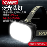 雅尼（YANI）泛光头灯户外工作强光充电超长续航锂电池赶海灯近照大面积照射 YN-B
