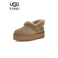 UGG秋季女士茸茸厚底休闲雪地靴 1166733ALP羚羊棕色36
