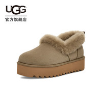 UGG秋季女士茸茸厚底休闲雪地靴 1166733ALP|羚羊棕色38