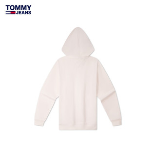 TOMMY JEANS24秋冬男装纯棉美式复古徽章刺绣连帽卫衣DM0DM19762 米白色YBH M