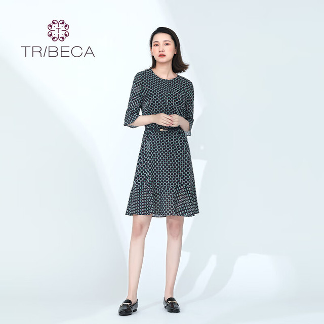 TRIBECA 翠贝卡 女士波点收腰连衣裙 T2111H05L217