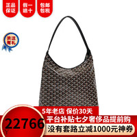 高德雅（GOYARD）戈雅女包Boheme Hobo印花帆布单肩手提包BOHEMEPMLTY狗牙包托特包 01CL01P黑色