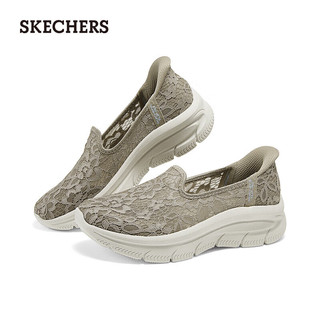 斯凯奇（Skechers）女鞋夏季闪穿鞋slip ins系列休闲鞋一脚蹬健步鞋15 灰褐色/TPE 37.5