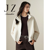 玖姿·安娜蔻都市轻户外休闲撞色边夹克风衣外套女装2024秋季 米色 XL