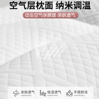 雅鹿spa深睡记忆枕头助睡眠枕芯家用护颈椎宿舍睡觉枕整头男 活力蓝-低枕【两只装】 48*74cm-Spa深睡记忆枕