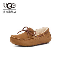 UGG 女士舒适平底低帮蝴蝶结一脚蹬休闲豆豆鞋乐福鞋 1107949